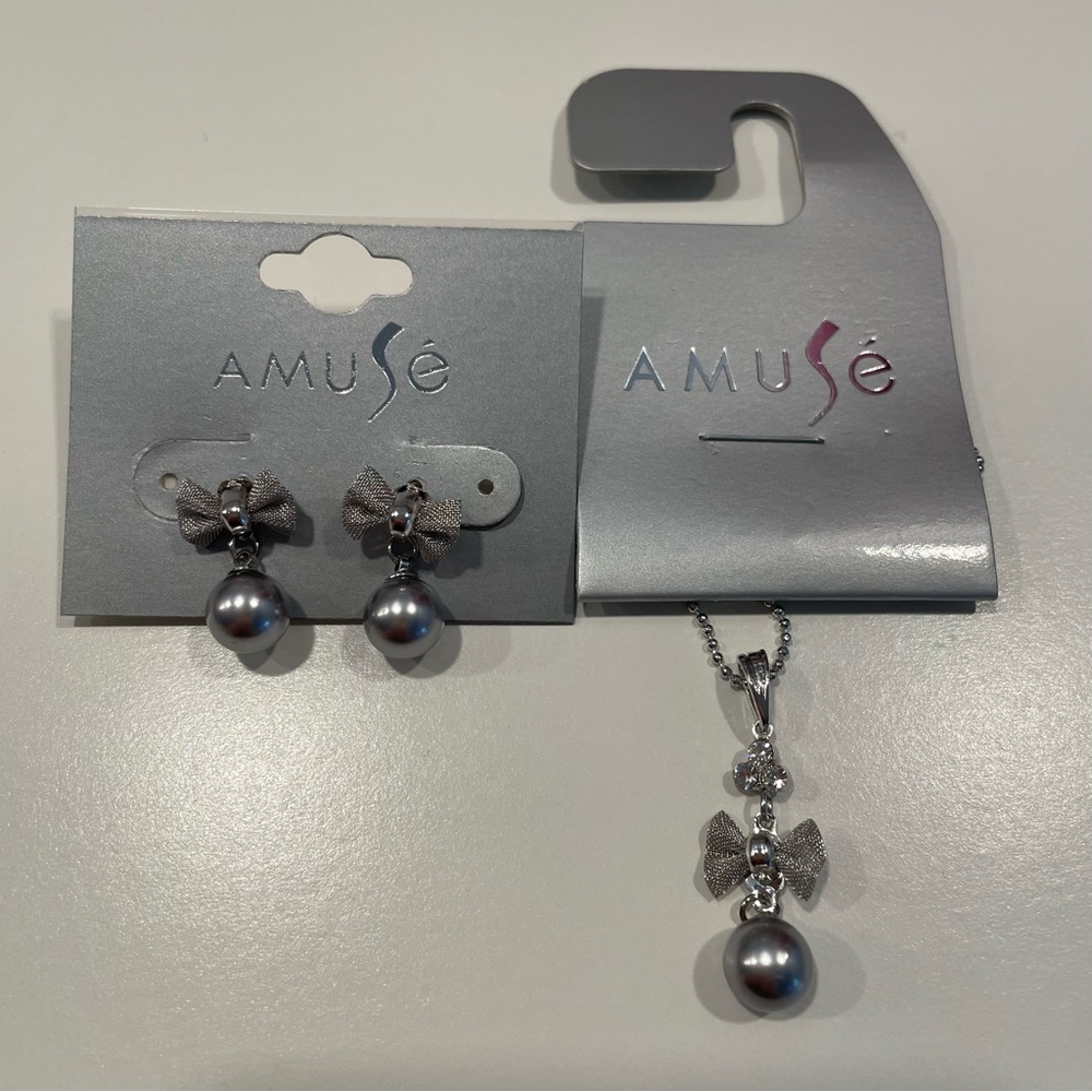 NEW Amuse Women Jewelry Set Earrings and Necklace